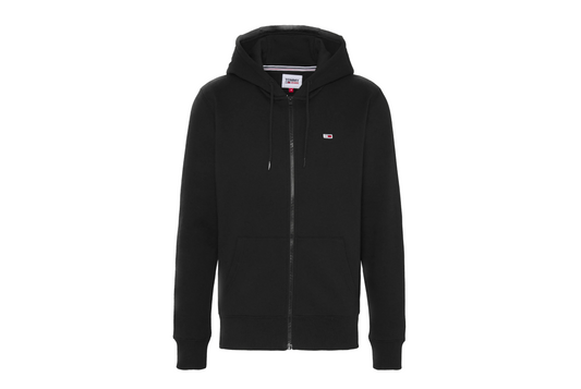 TOMMY JEANS - FELPA CON CAPPUCCIO, ZIP E LOGO