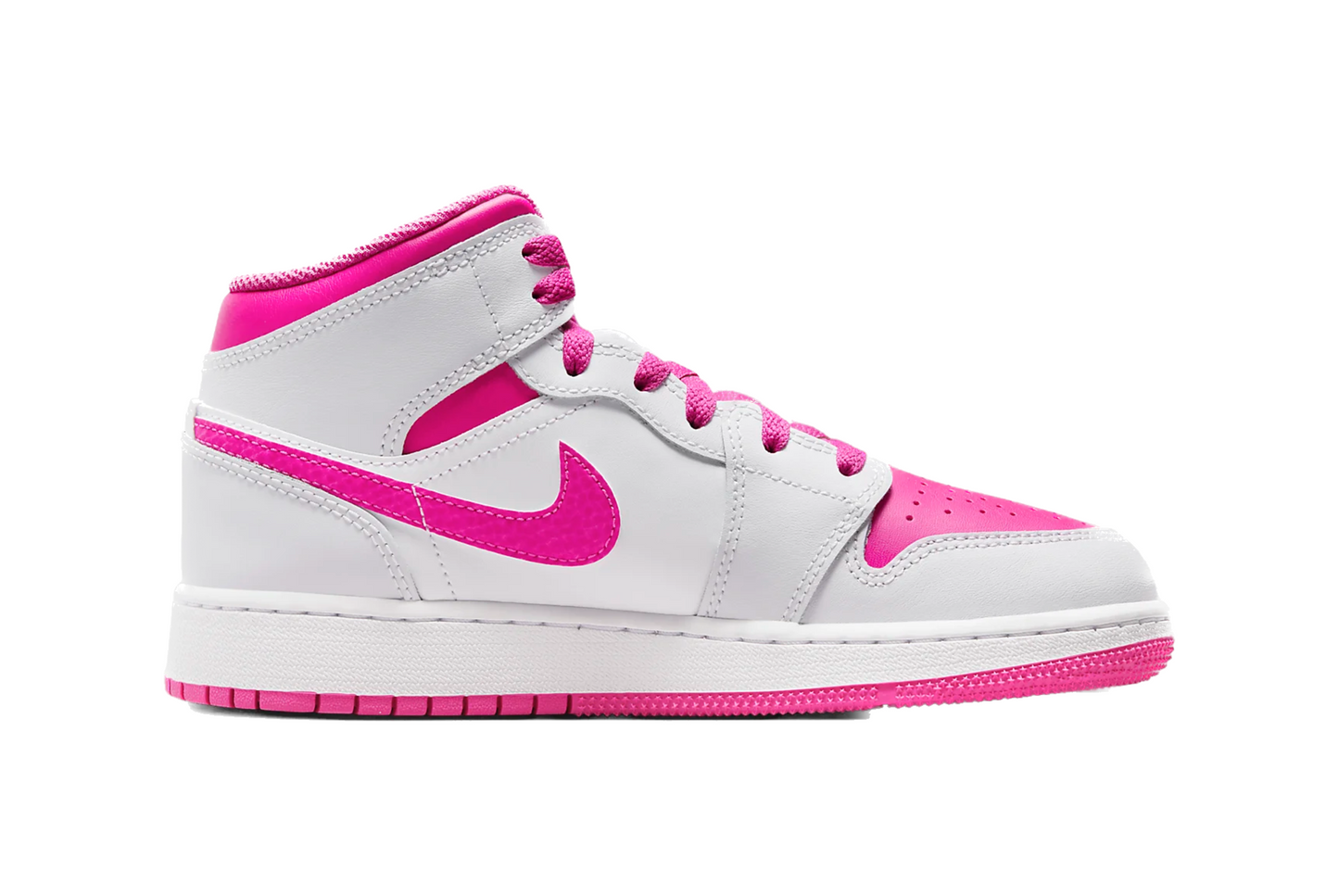 AIR JORDAN 1 MID WMNS - IRIS WHISPER/BIANCO/FIRE PINK