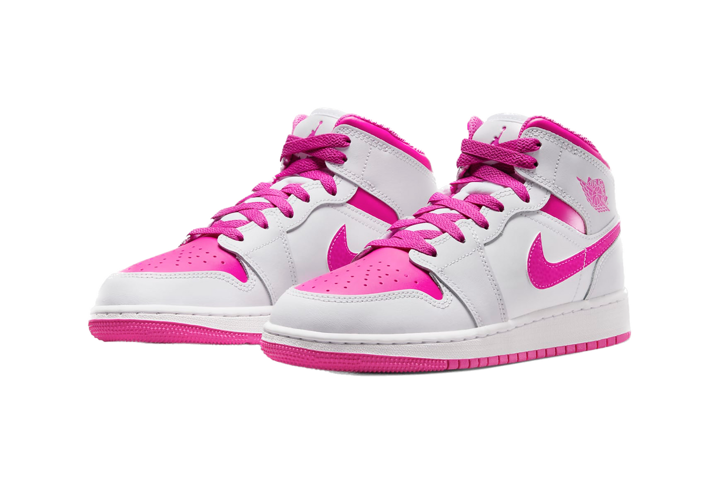 AIR JORDAN 1 MID WMNS - IRIS WHISPER/BIANCO/FIRE PINK