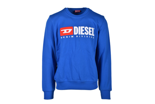 DIESEL - FELPA GIROCOLLO CON LOGO IN RILIEVO